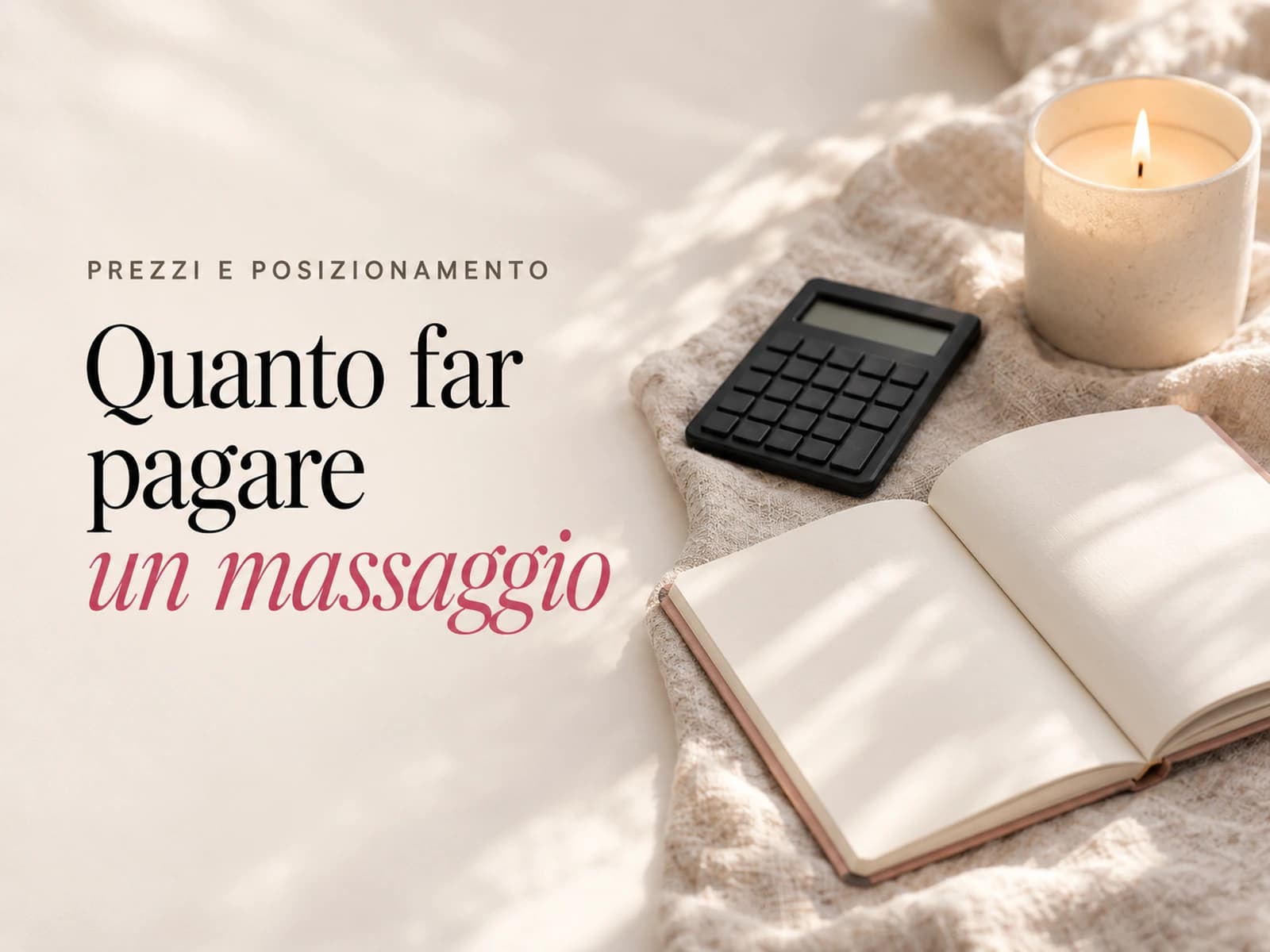 Copertina: quanto far pagare un massaggio